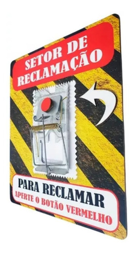 Placa Divertida Reclamação Ratoeira Enfeite Churrasqueira