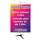 Suporte Tripé Para Banner Em Alumínio 2,20m Pedestal