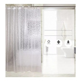 Cortina Forro De Baño Transparente Impermeable + 12 Argollas