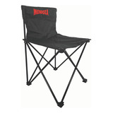 Silla Camping Plegable Negra Poliéster Soporta 80 Kg Mendoza Color Negro