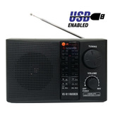 Radio Portatil Sonivox Vs-r116 Usb Sd 4 Bandas Am Fm Sw1 Sw2