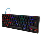 Teclado Game Factor Rgb Switch Blue Usb Tipo C Kbg560-bl Neg