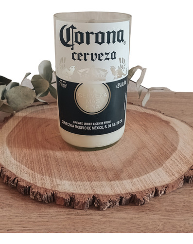 Vela Aromática De Cera De Soja Vaso Artesanal Corona Grande