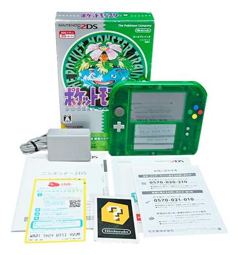 Consola Nintendo 2ds Pokemon Verde Version Japonesa En Caja