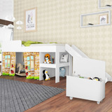 Quarto Infantil Completo Com Baú Cj039 Branco