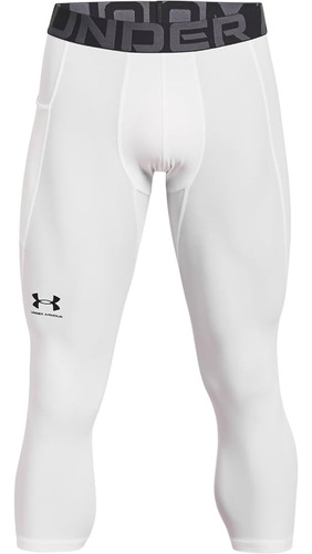 Licras Leggins Under Armour Heat Gear 3/4 White Hombre