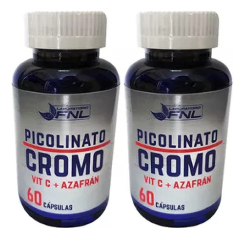 Picolinato De Cromo + Vitaminac + Azafran Fnl Pack 2*60 Sabor Sin Sabor