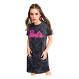 Vestido Negro Deslavado Licencia Barbie 604-90