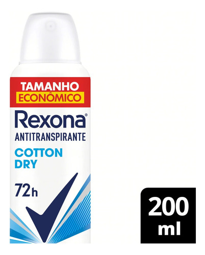 Kit C/5 Desodorante Rexona Aerosol Cotton Dry 200ml