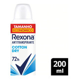 Kit C/5 Desodorante Rexona Aerosol Cotton Dry 200ml