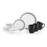 Set De Vajilla Corelle Cusco Para 4 Personas En Negro