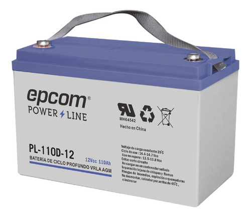 Acumulador Epcom 12vcd 110ah Epcom Pl-110-d12 Tecnología Vrl