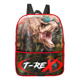 Mochila Escolar Infantil Creche Dinossauro T Rex