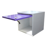 Buro Flotante Recamara Mdf Mesa Envio Ensamblado Morado