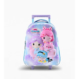 Mochila Carro Friends Unicornio 14 PuLG Escolar Footy C/ Luz