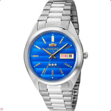 Relogio Pulso Orient Automatico Azul Original Prova Dagua