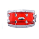 Tambor Redoblante Parquer Acrilico Rojo 14x6.5 