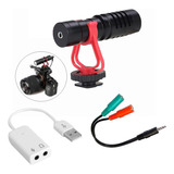 Microfono Condenser Mg1 + Cable Y Smartphone Camara Pc Color Negro