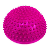 Kit C/ 5 Mini Meia Bola Bosu Equilíbrio Cravos Pilates Yoga Cor Rosa