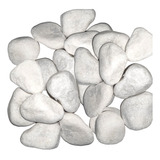 Pedras Decorativas 10kg Seixo Branco Canteiros Jardinagem N3
