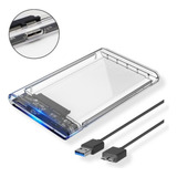 50 Case Para Hd Externo Transparente Notebook Sata Protect