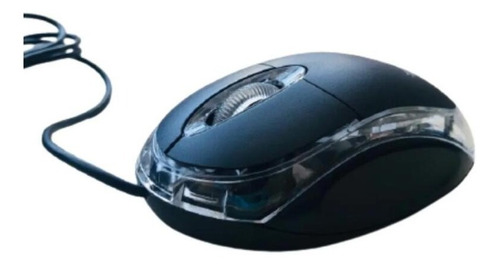 Mini Mouse Optico Led Usb 2.0 1000dpi Pc Notebook Cor Preto