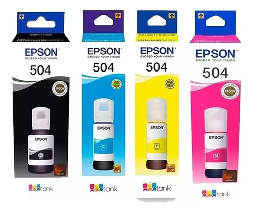 Combo Tinta Epson 504 Original L4160 L4260 6171 L6270 L14150