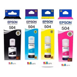 Combo Tinta Epson 504 Original L4160 L4260 6171 L6270 L14150