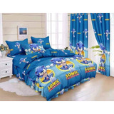 Edredon Cubrelecho Infantil Sonic Cama Sencilla, Doble Faz