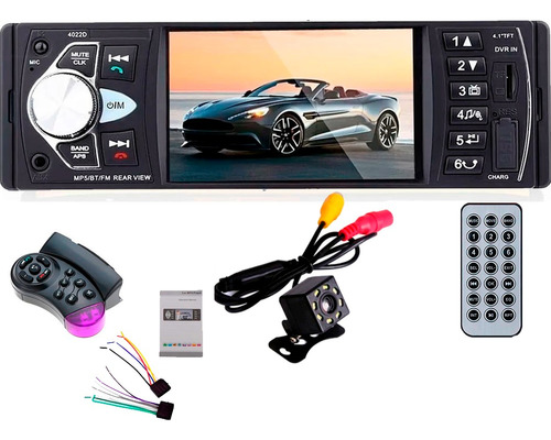 Radio Pantalla 1din 4.1  Bluetooth Usb Camara Control +envio