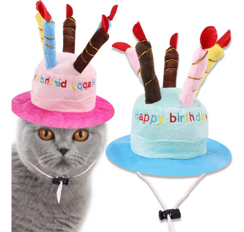 Sombrero Gorro De Feliz Cumpleaños Para Gato O Perro