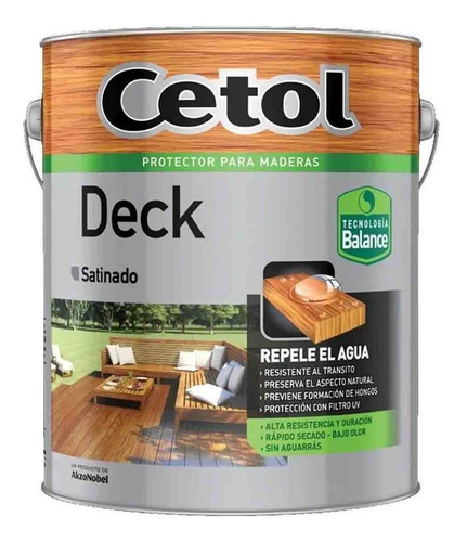 Cetol Deck Balance Al Agua S/diluyente S/olor Piso Madera 1l