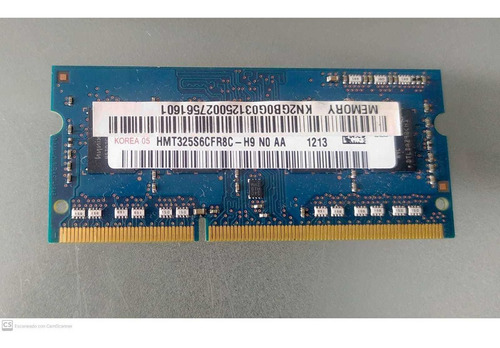 Memoria Ram Color Azul  2gb 1 Sk Hynix Hmt325s6cfr8c-h9