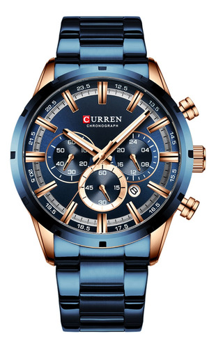 Curren Reloj De Pulsera Para Hombre Con Fechador Cronógrafo