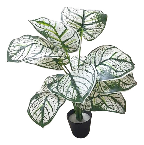 Planta Artificial Decorativa Aristada Blanca De 35cm