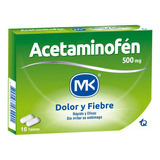 Acetaminofen 500 Mg (mk) Caja X 16 Tab