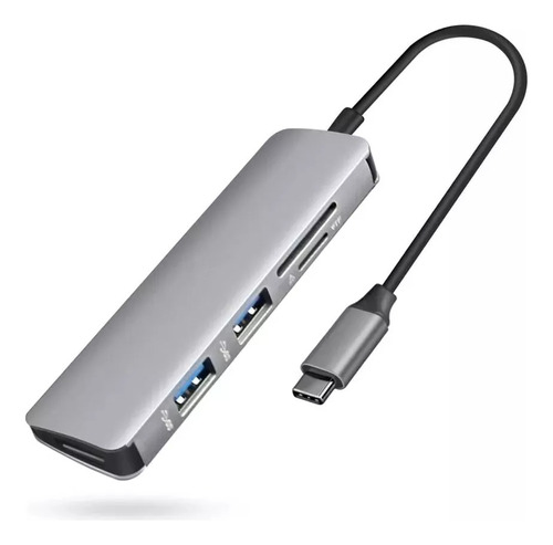 Adaptador Hub 5 En 1 Usb 3.0 Tipo C Tf Sd