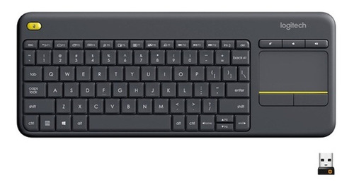 Teclado Inalámbrico Logitech K400 Plus Qwerty Ingles Negro