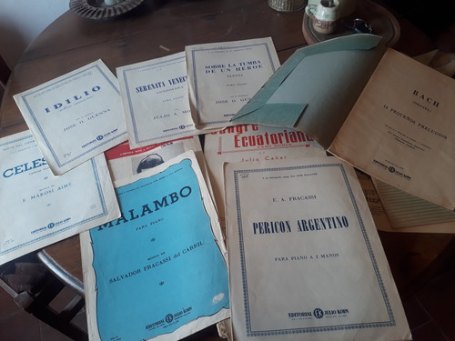 Lote Partituras Antiguas Piano Vintage. Antiguedades
