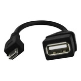 Cabo Adaptador Otg Usb Conecte Mais Dispositivos Seu Celular Cor Preto