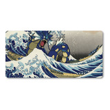 Mousepad Xl 58x30cm Cod.181 Arte Japon Olas Pokemon