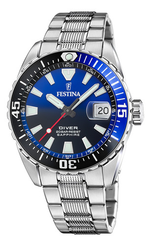 Reloj Festina F20669.5 Para Hombre Analogico Cuarzo Fechador