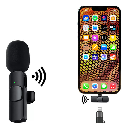Microfone Lapela Sem Fio Para Smartphone Celular Android