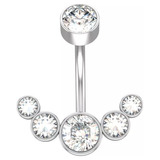 Piercing De Ombligo Strass Multiple Navel Rosca Interna