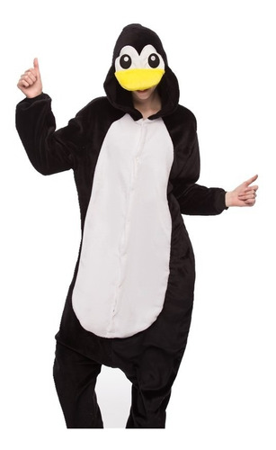 Kigurumi Pinguim Macacão Pijama Fantasia Adulto Adolescente