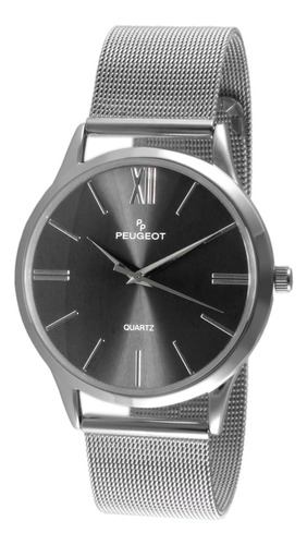 Reloj Peugeot Para Hombre Con Caja Delgada De Acero Inoxidab