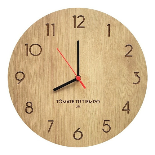 Reloj De Pared Tallado En Madera - Decoración Moderna Hogar