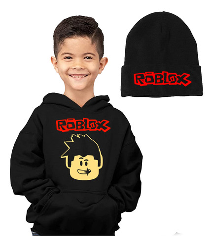 Buzo Para Niño De Roblox Juego Animacion + Gorra Lana