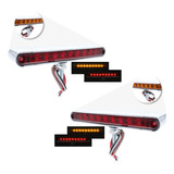 Plafon Luz Direccional 18 Led Rojo Ambar Secuencia 12-24v F1