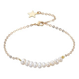 Accesorios Pulsera Clásica Moda Mujer De Perlas Baño 18k